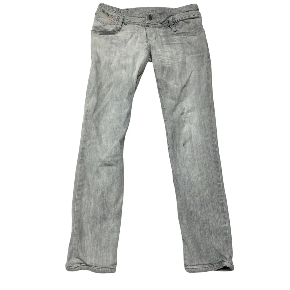 Diesel MATIC Stretch Jeans Women W27 L32 Grey Wash Slim Fit Denim‎ Made in Italy
